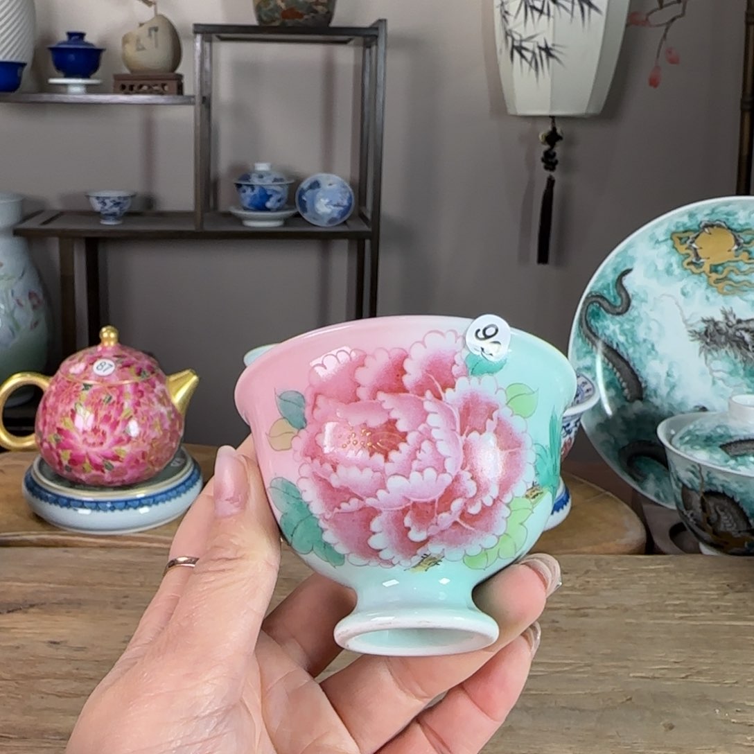 杯景德镇陶瓷柴烧多人