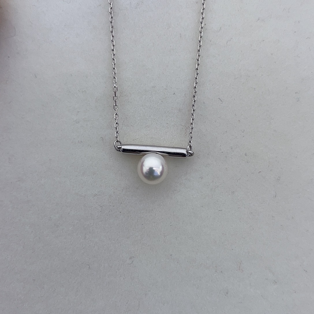 海水珍珠颈饰银S925镶嵌7-7.5吊坠