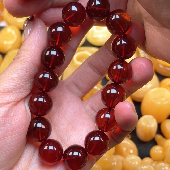 蜜蜡裸石未镶嵌蜜蜡14➕手串