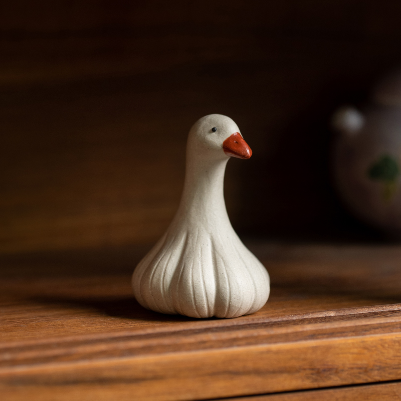 （阿萌茶事）紫砂茶宠-蒜了鸭