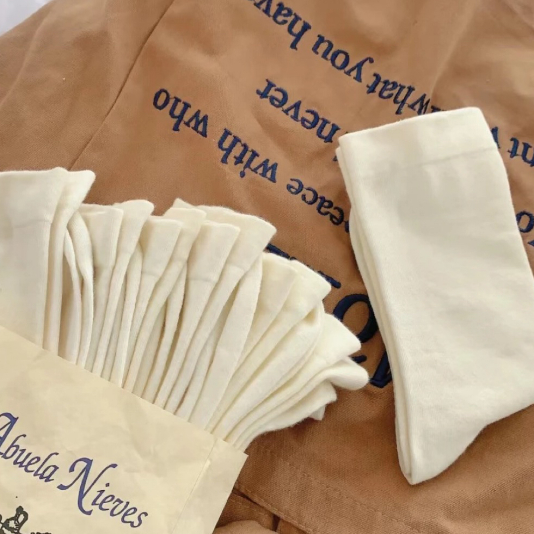 【月子袜】00后爱穿防臭纯棉月子袜堆堆袜吸汗通勤百搭纯色女袜