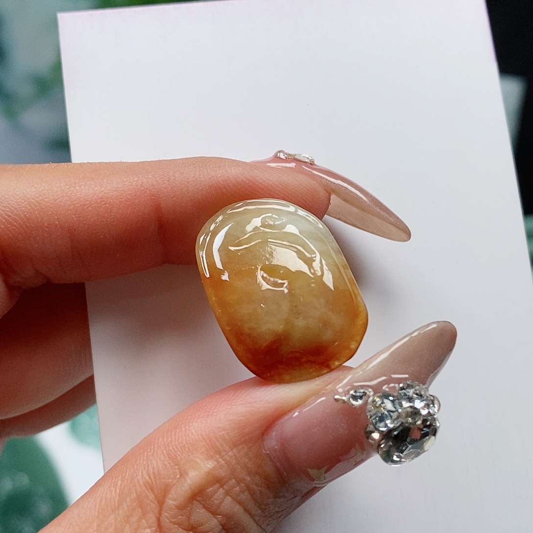 翡翠颈饰未镶嵌缅甸天然a货翡翠挂件