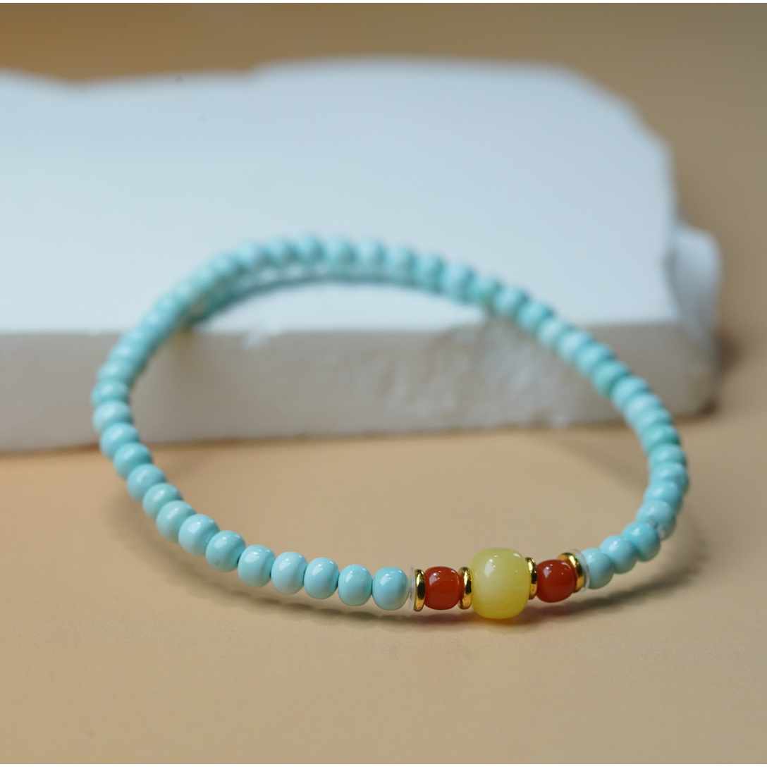 【铭记珠宝】绿松石DIY手链2-3DM225H643【多样性发一件】