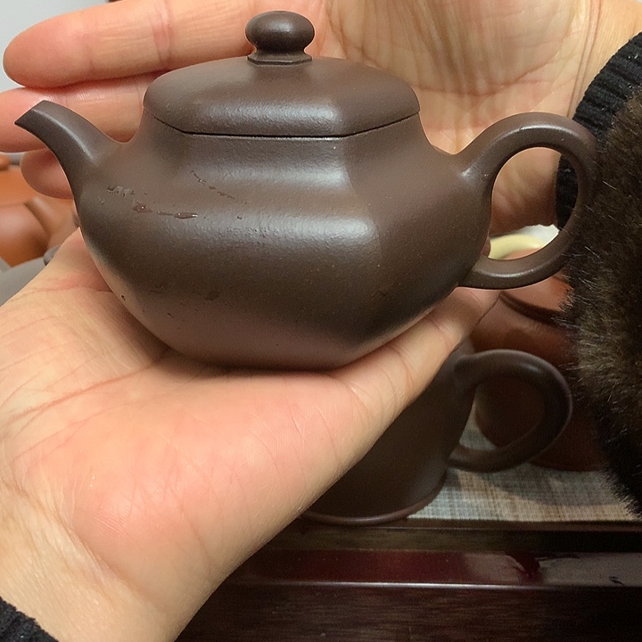 紫砂茶壶热*静乐壶，原矿紫泥