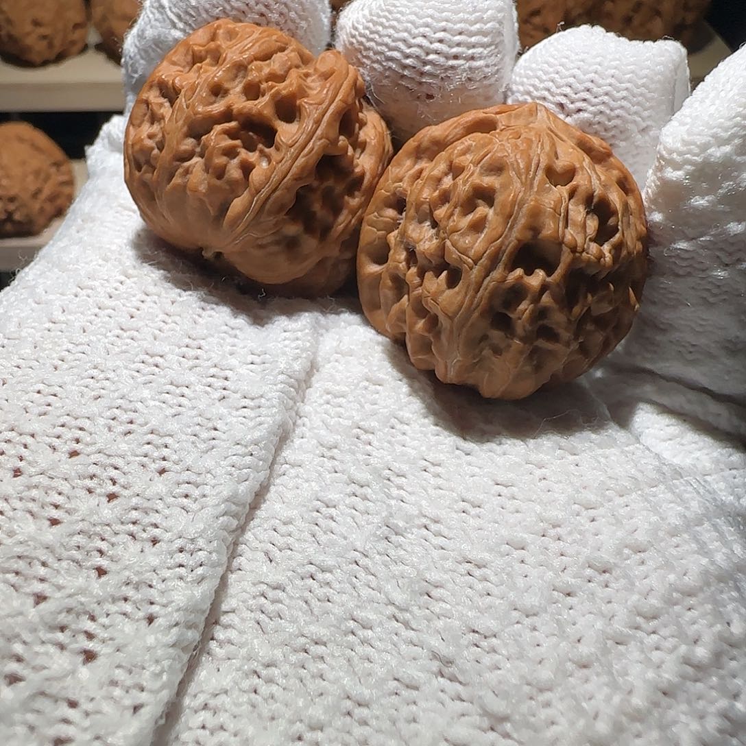 吊坠文玩核桃手捻小白狮子