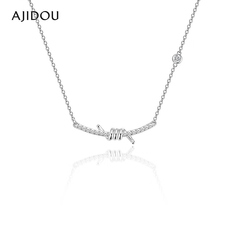 铜合金合成锆石项链 AJIDOU阿吉豆项链女款气质时尚锁骨链