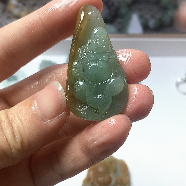 未镶嵌定制翡翠付*国缅甸翡翠手工佛公