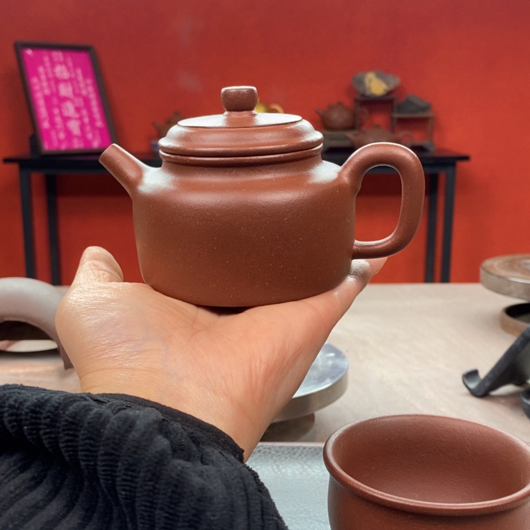 茶壶紫砂底槽清德钟220cc全手➕底槽清杯子