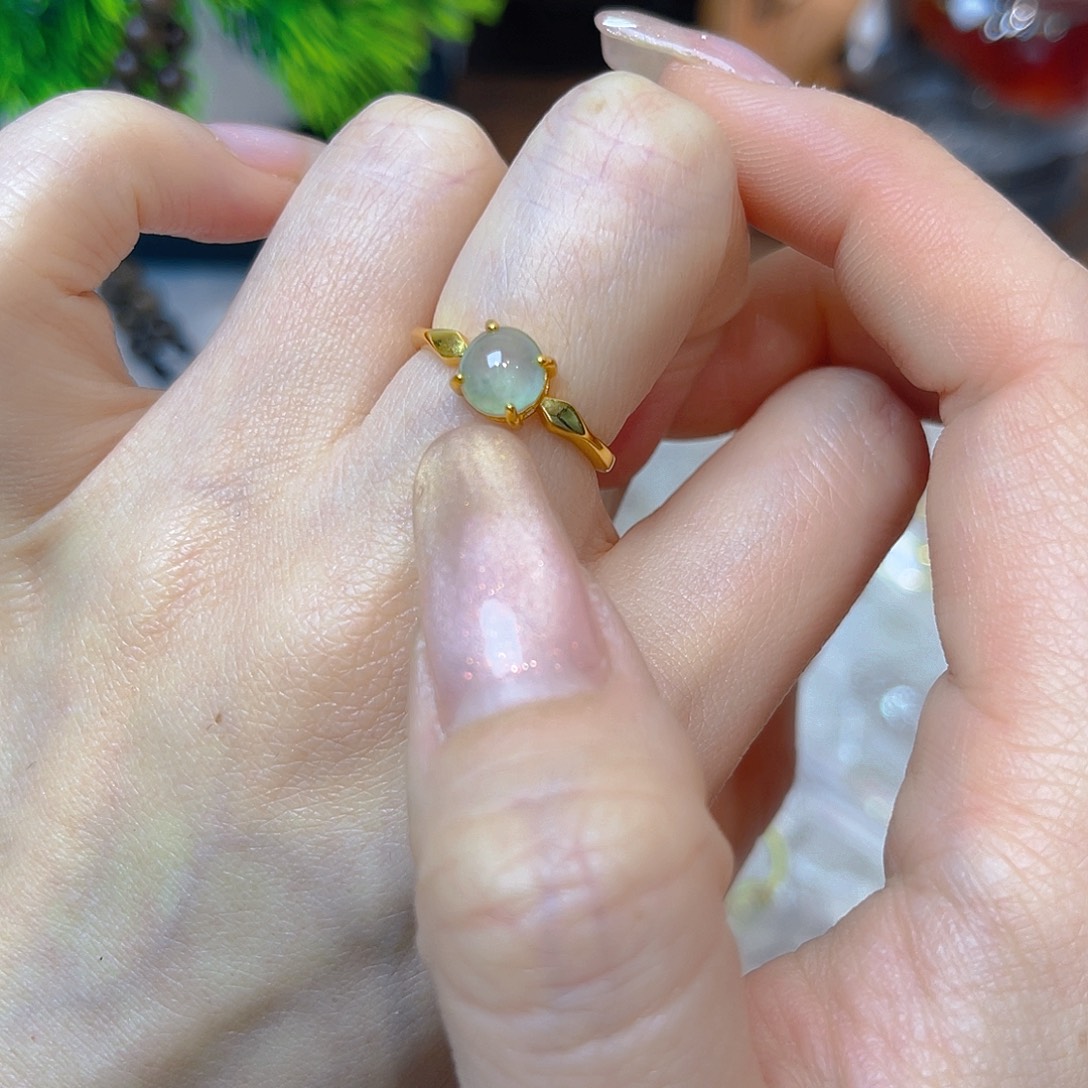 翡翠银S925镶嵌戒指