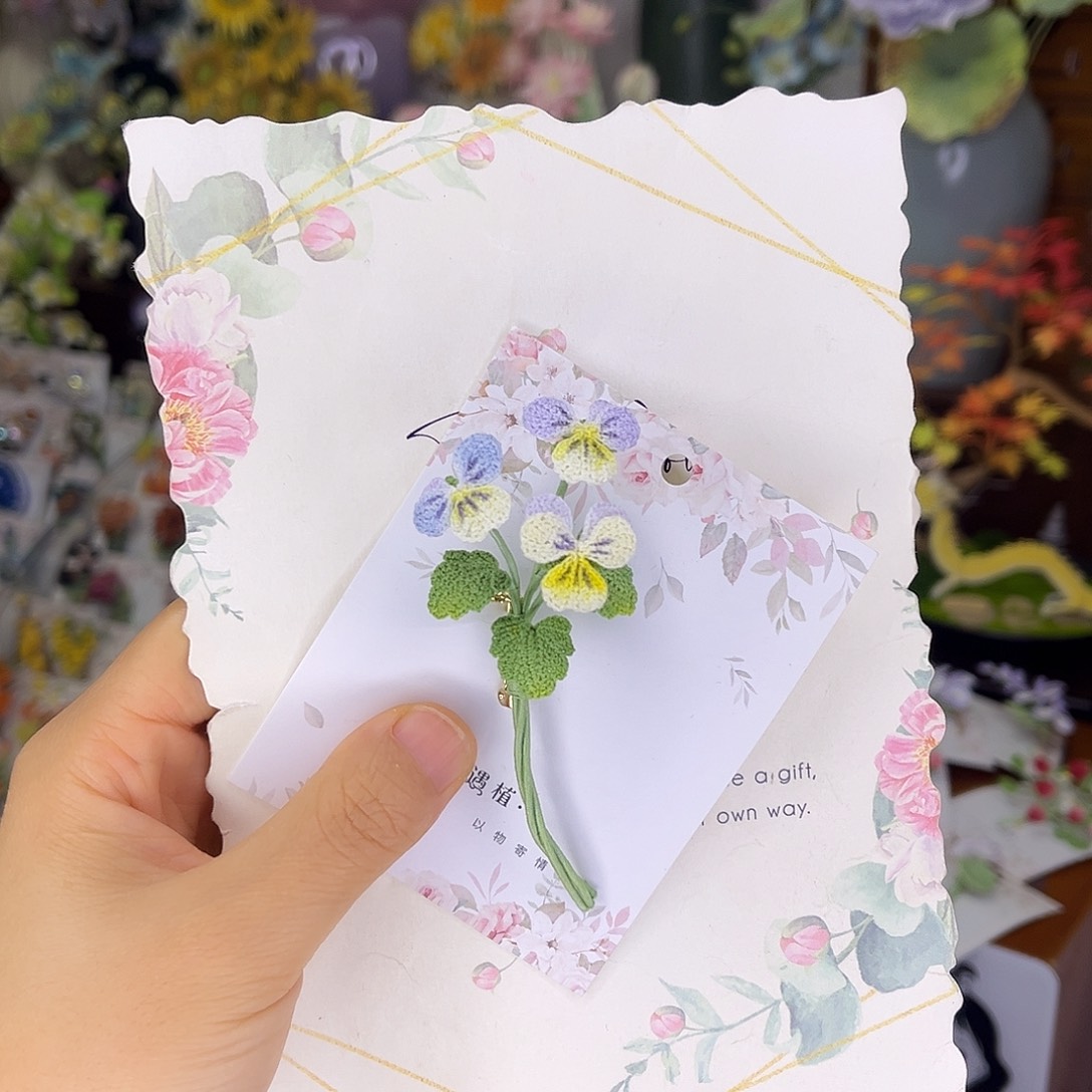 布艺非金属花花花胸针