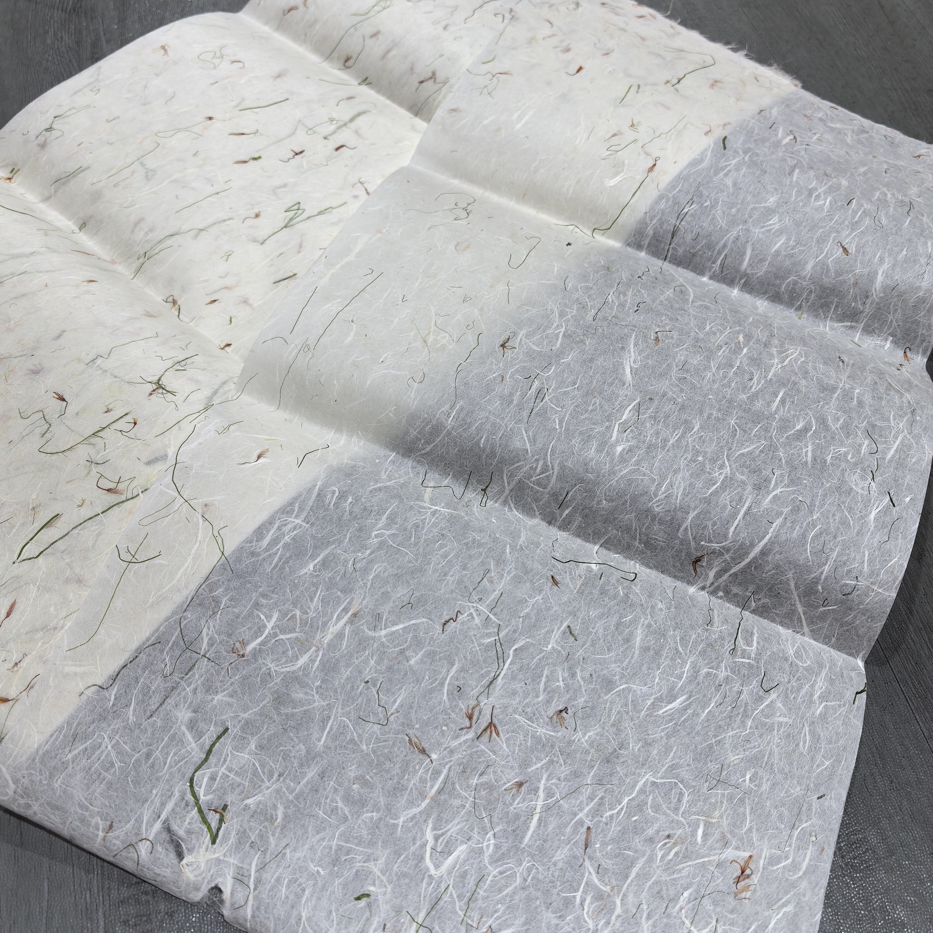 凤泉 植物青丝红花雁楮清水云龙皮纸30*60cm50张 半生半熟