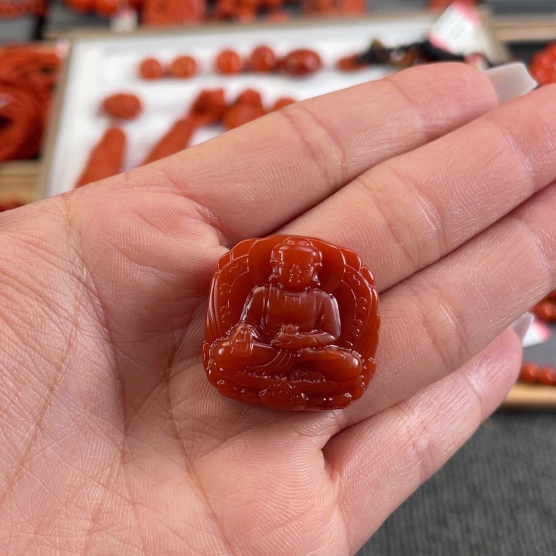 南红玛瑙未镶嵌吊坠(不含链)保山南红大日如来