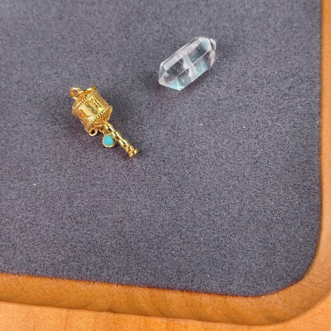 水晶珠宝半成品银S925镀金镶嵌