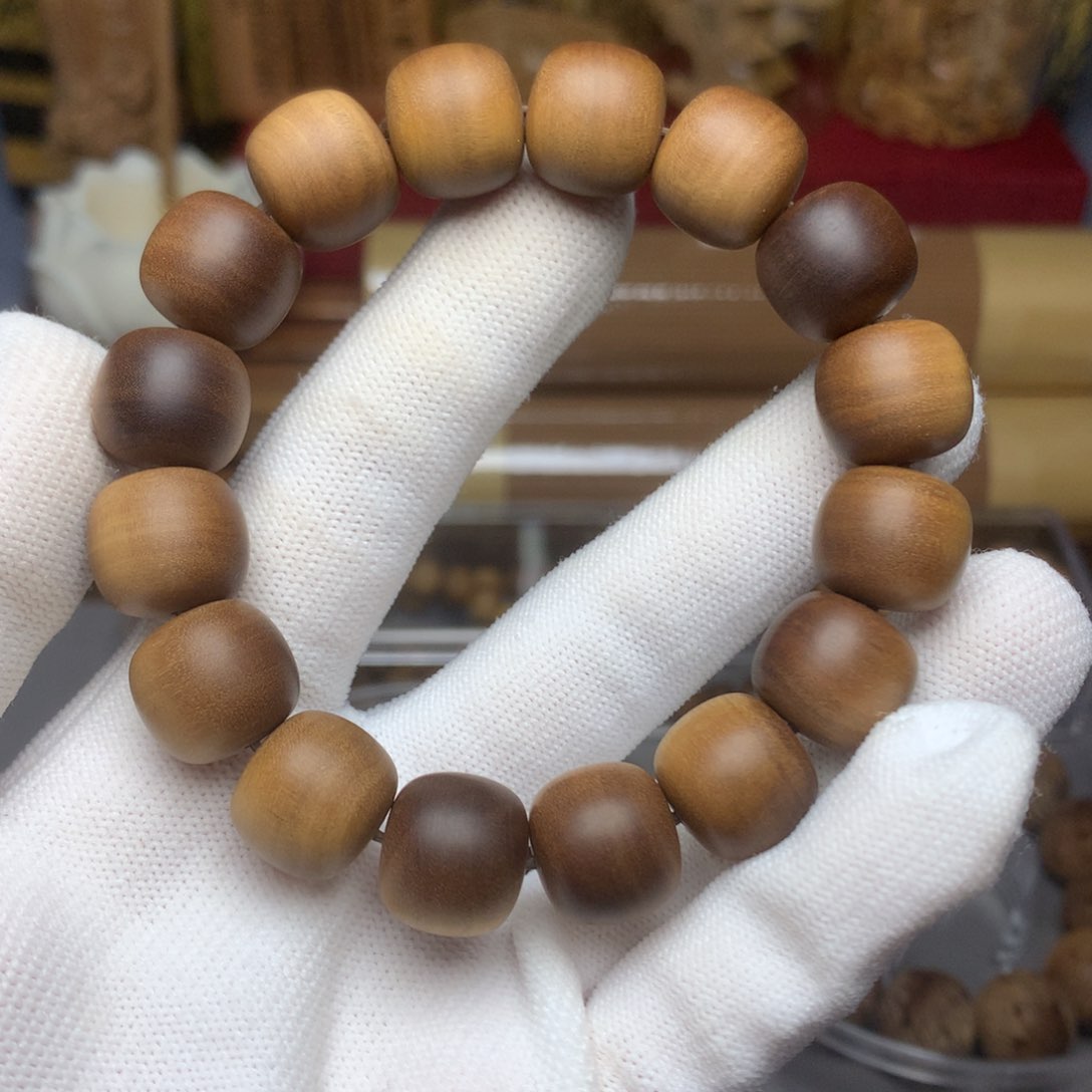 檀香木手串/手链印度迈索尔老山檀香13*14横纹