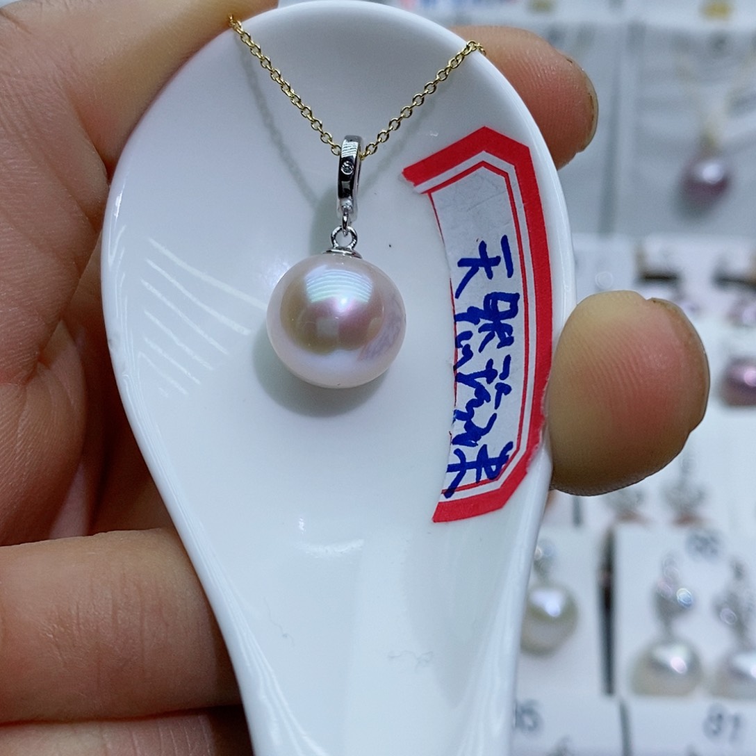 淡水珍珠银S925镶嵌吊坠(赠链)