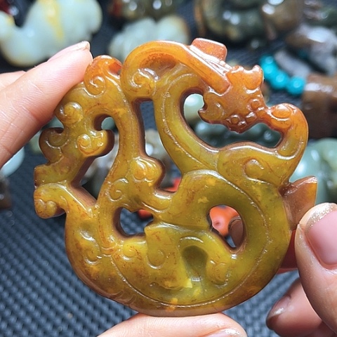 白玉菩提吊坠摆件