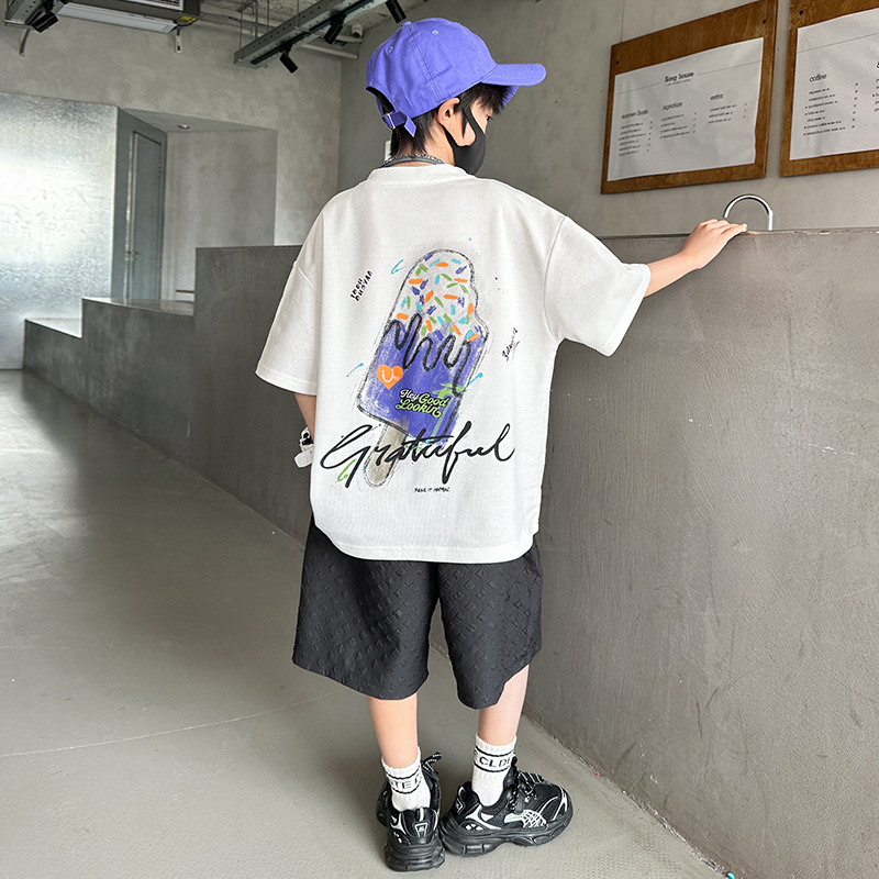童装男童夏装短袖套装2025新款男孩夏季儿童帅气中大童衣服休闲潮