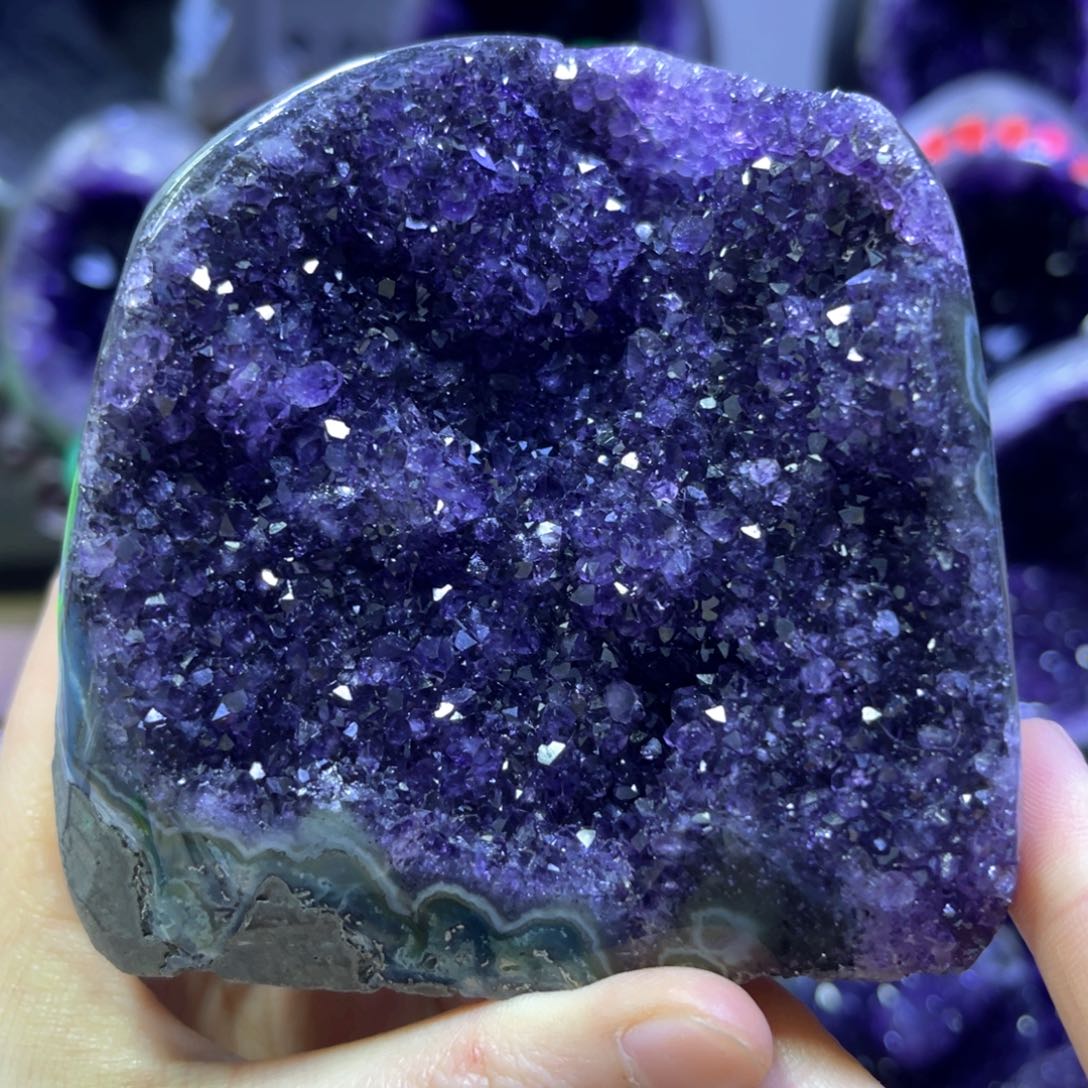 紫晶摆件未镶嵌紫水晶