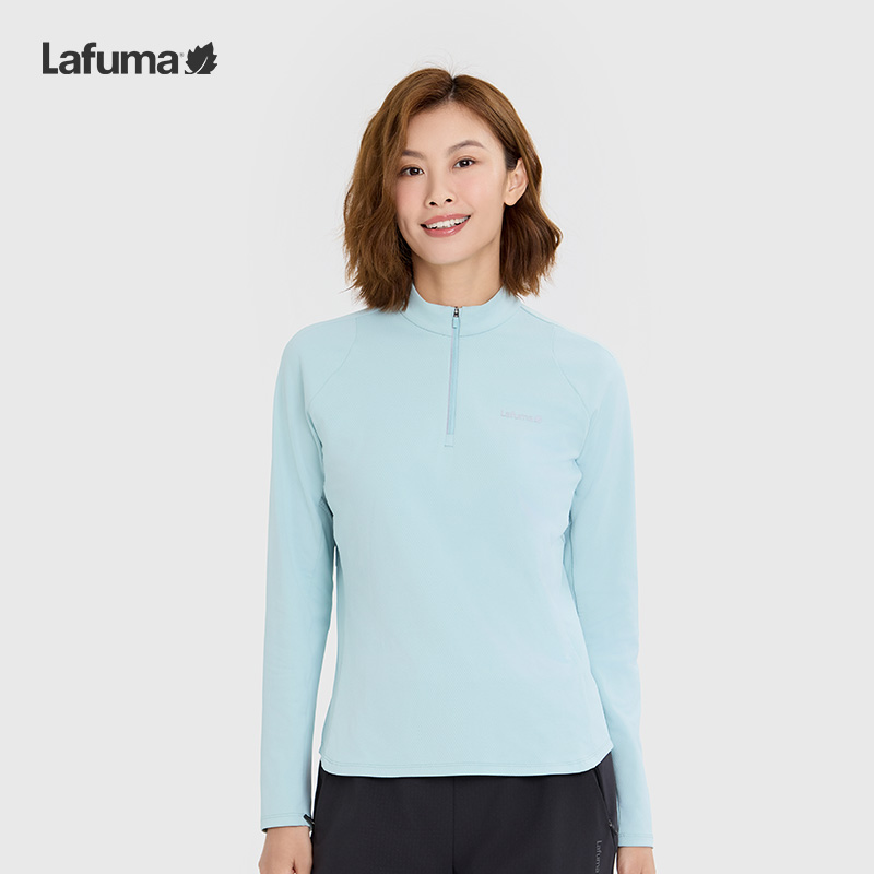 LAFUMA乐飞叶户外25春季吸湿速干长袖女半拉链防晒打底LFTS5AL11