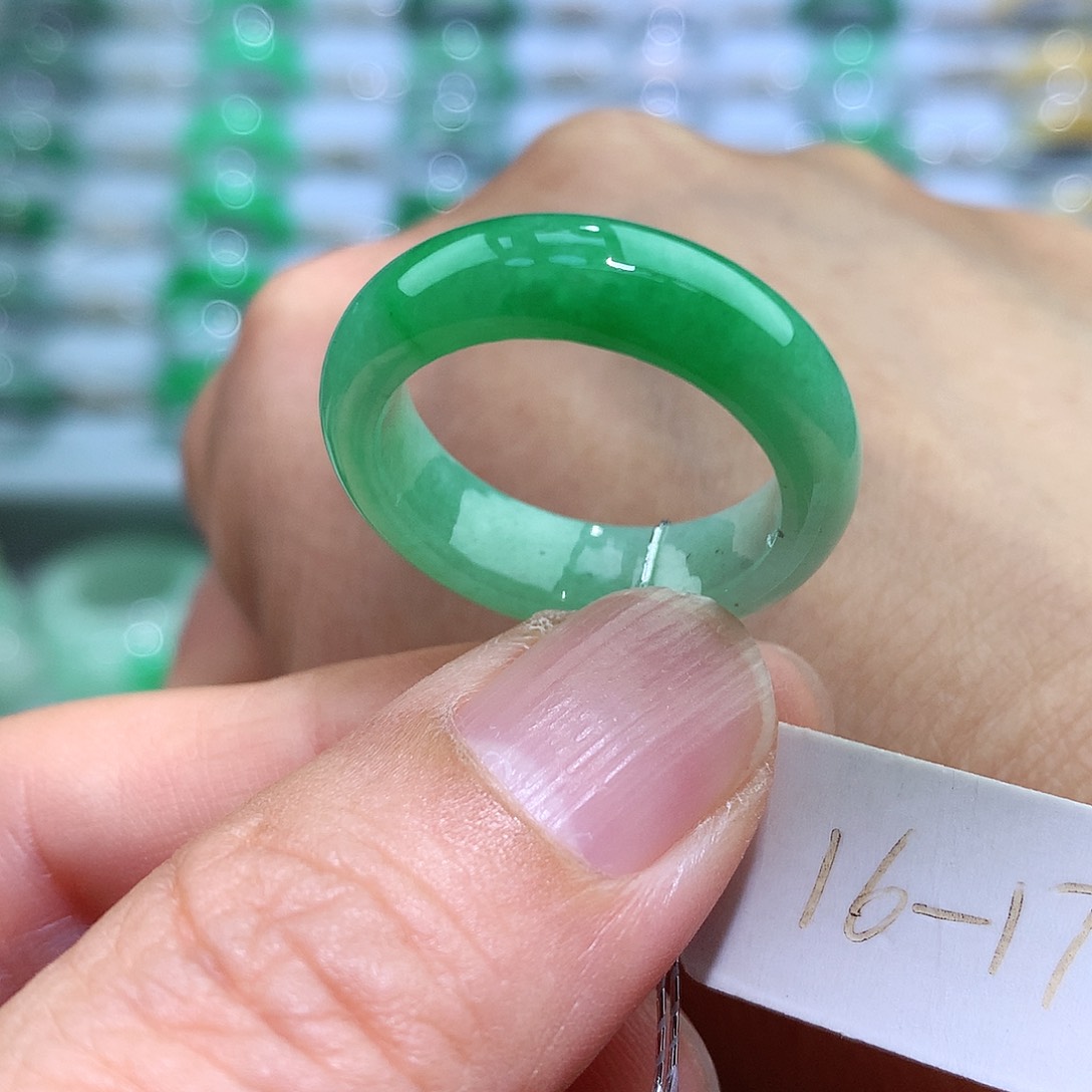 翡翠戒指未镶嵌16-17号