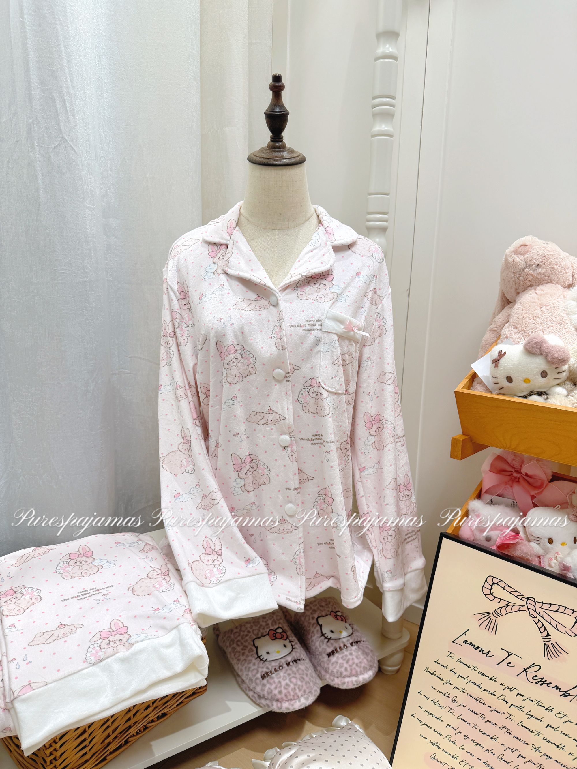 PURES原创【布丁小兔】2025秋冬款海岛绒家居服卡通简约保暖睡衣