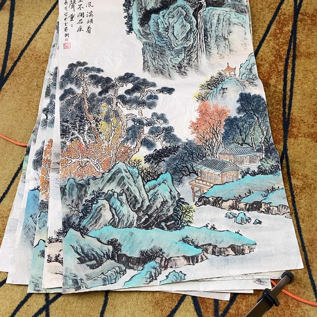 国画好****习曹云贵70.140手绘画心