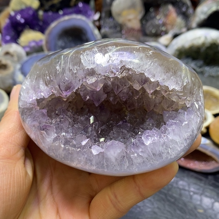 未镶嵌珠宝半成品水晶慧*抛光洞