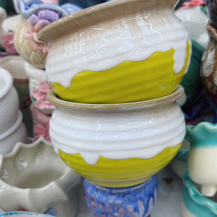 有孔，满10元发货多肉陶瓷花盆