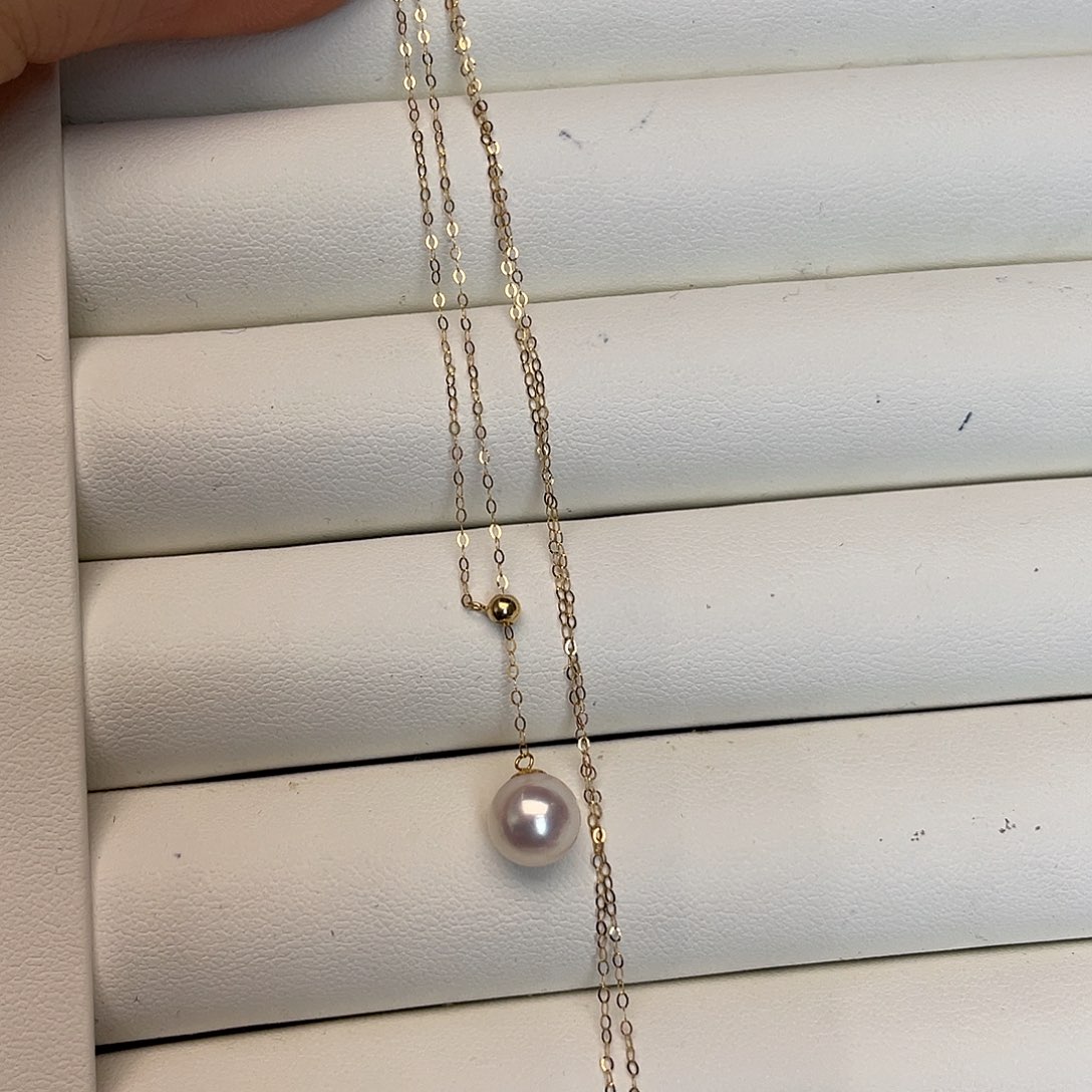 颈饰海水珍珠18K金镶嵌