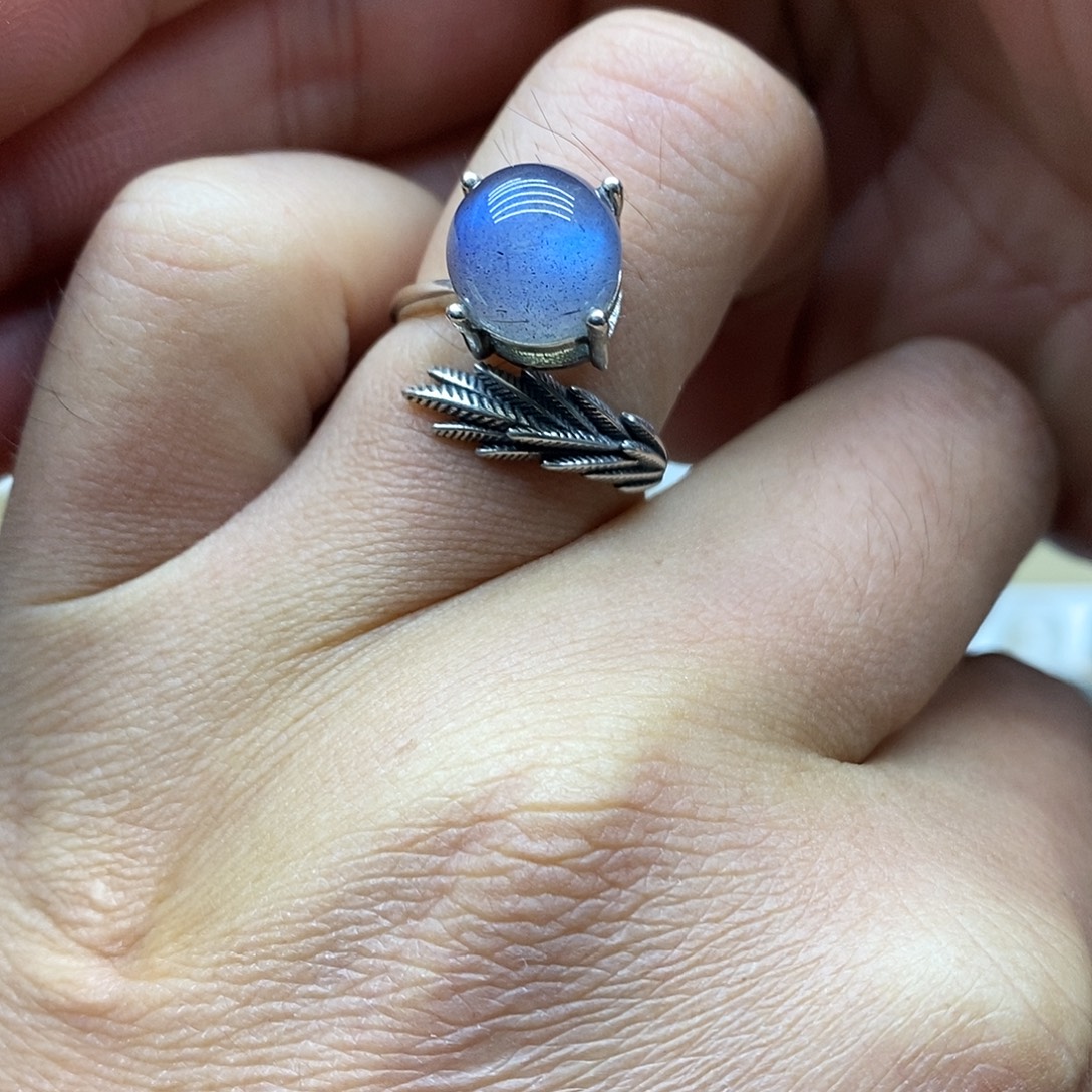 水晶银S925镶嵌戒指活口