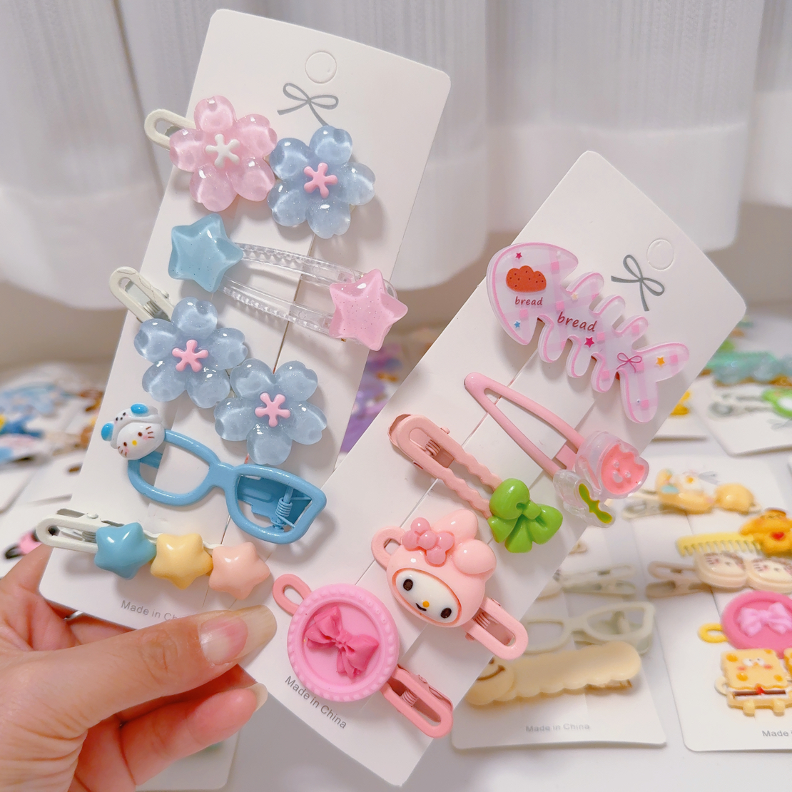 [5个装]可爱风女甜美小女孩日韩碎发夹发夹头饰边夹女童头饰儿童