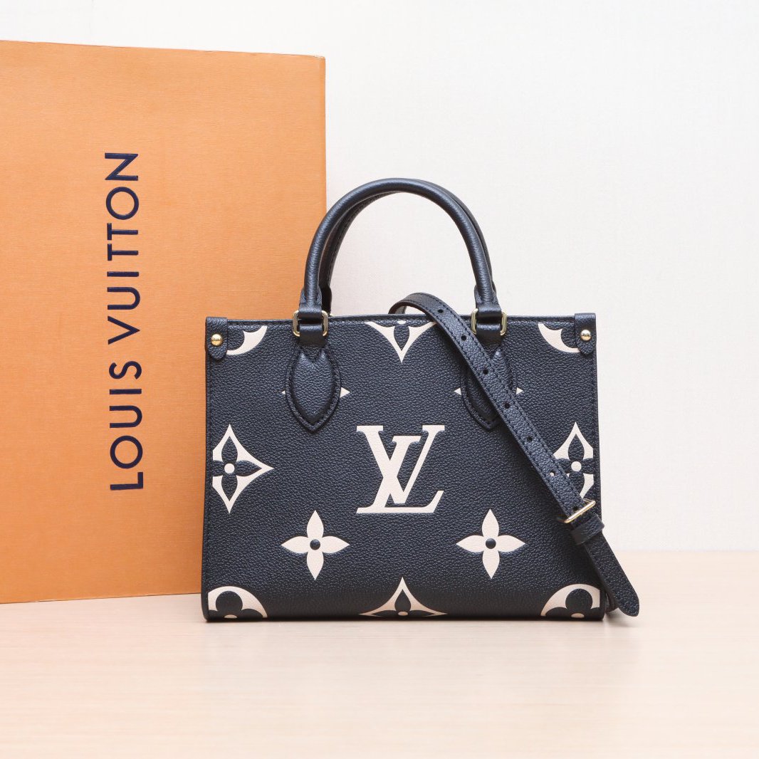 99新 LouisVuitton/路易威登 小花攀攀Onthego 小号 25 黑白 芯片