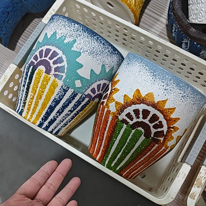 红陶吸水透气的白陶花盆凑满12发货