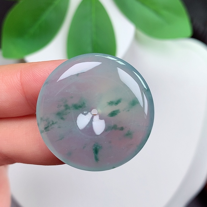 颈饰未镶嵌翡翠平安扣 29.1x5.3mm