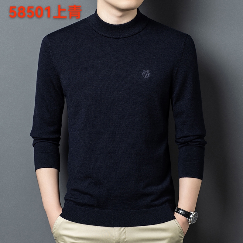 09-58501【圆领】男士舒适时尚男上衣秋季商务高档