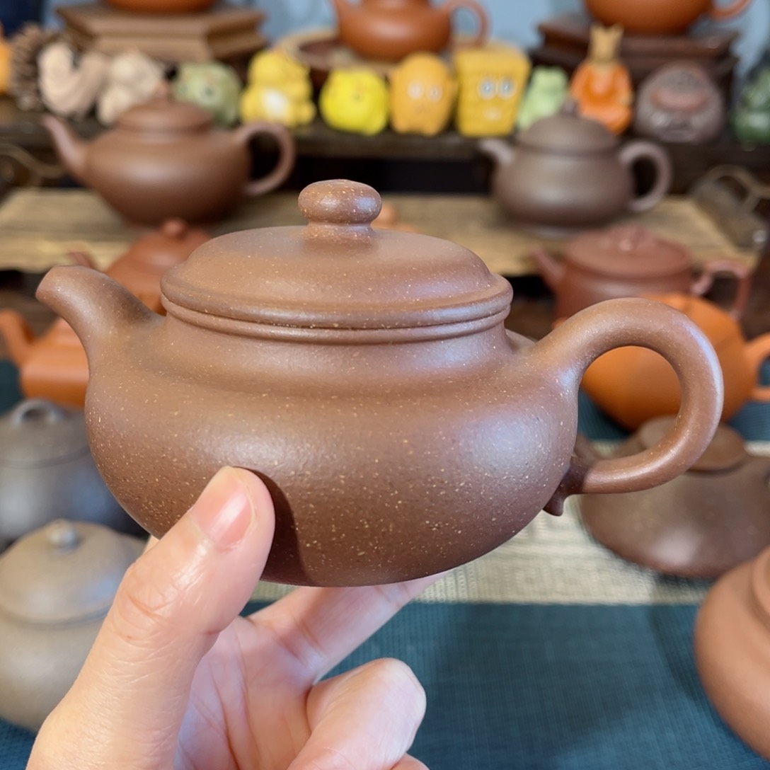 紫砂茶壶郭****岩微瑕精工半手零添加支持检测