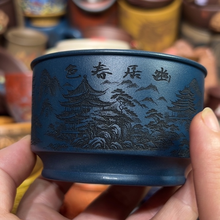 紫砂茶杯宜兴紫砂主人杯