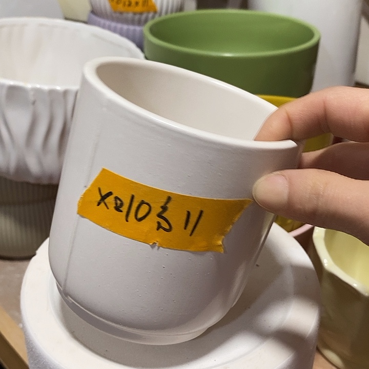 陶盆有孔 瑕疵针孔漏釉介意勿拍 口高