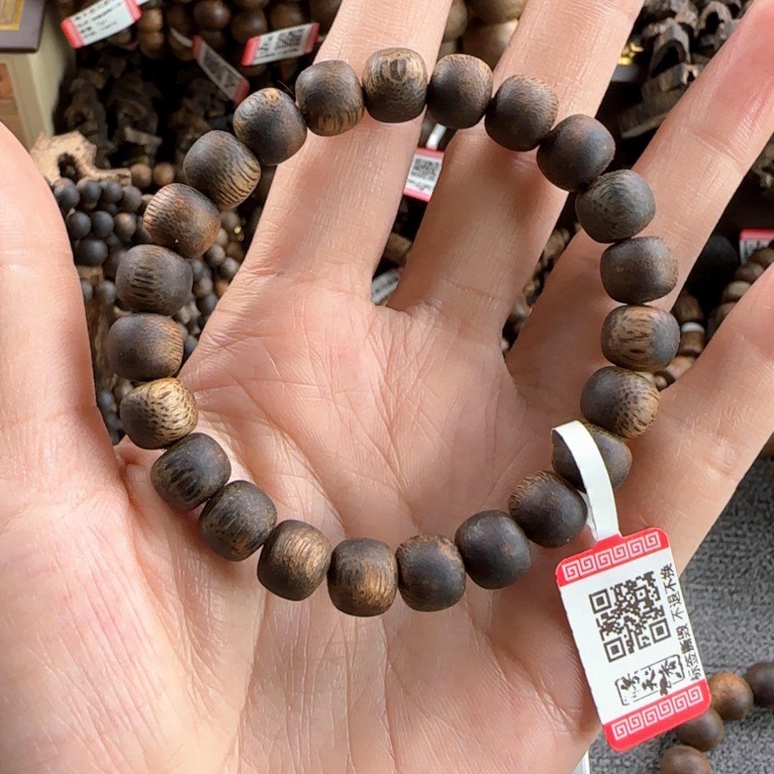 沉香碎屑沉香卡09苹果珠单圈8克+