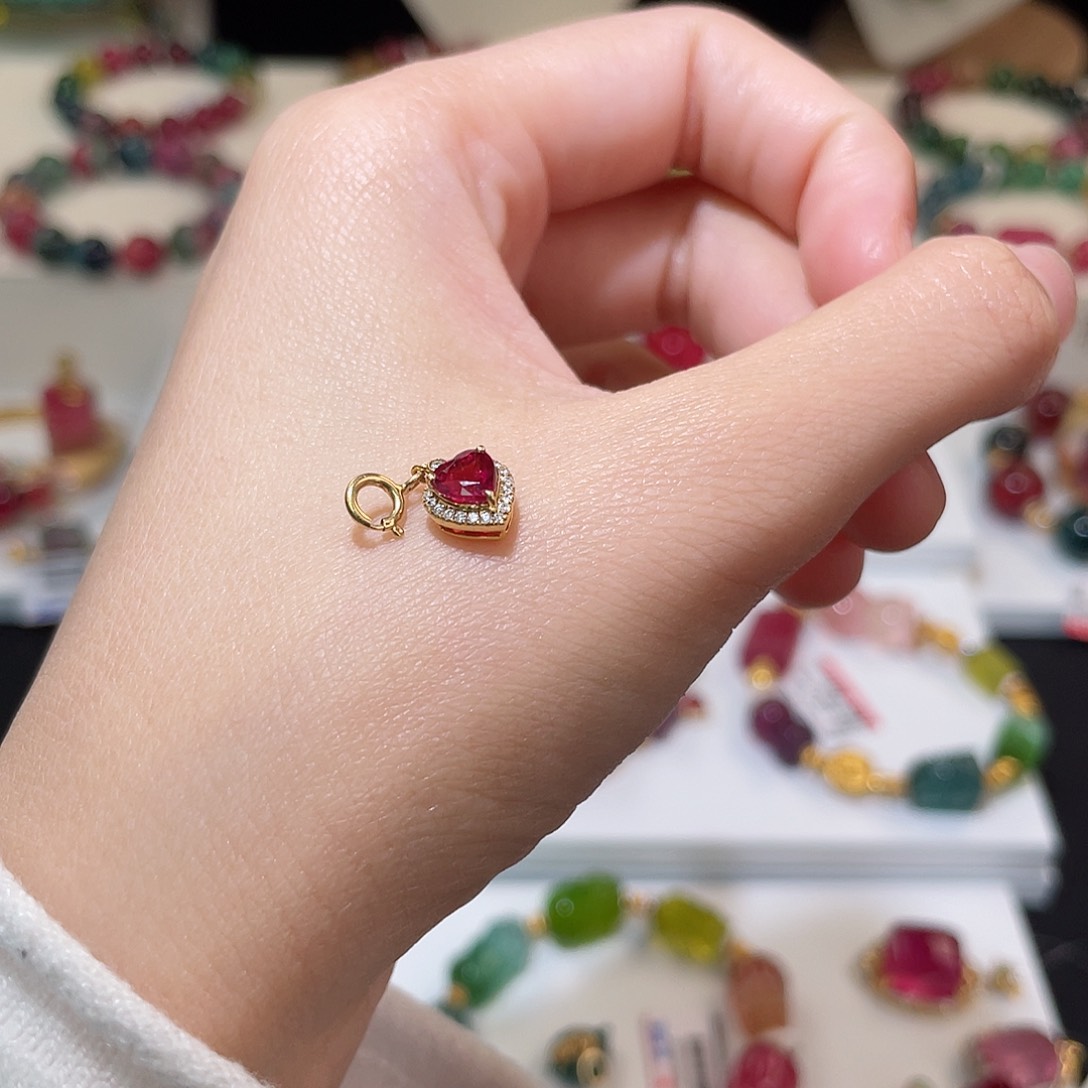 碧玺提溜18K金镶嵌遇**莉碧玺提溜