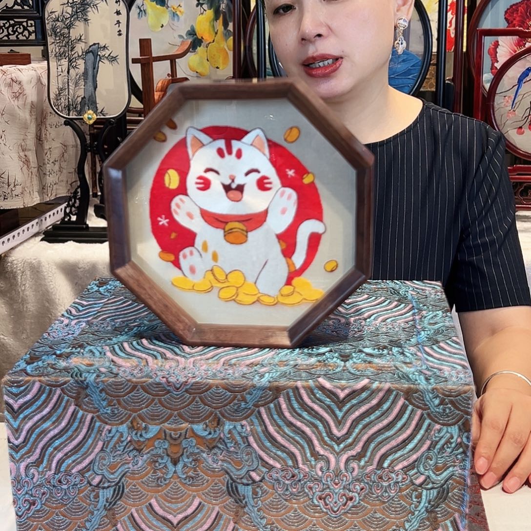 织绣苏绣摆台手工