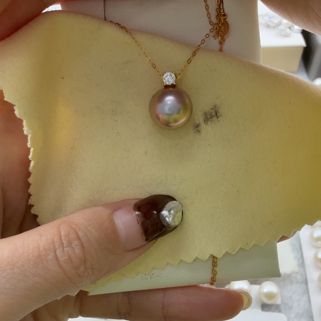 颈饰淡水珍珠银S925镶嵌