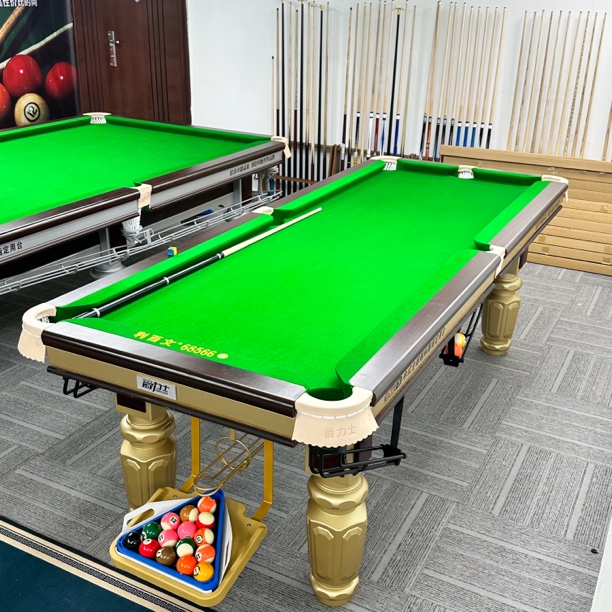 球房俱乐部商用家用独牙款小尺寸五分点中式黑八钢库台球桌