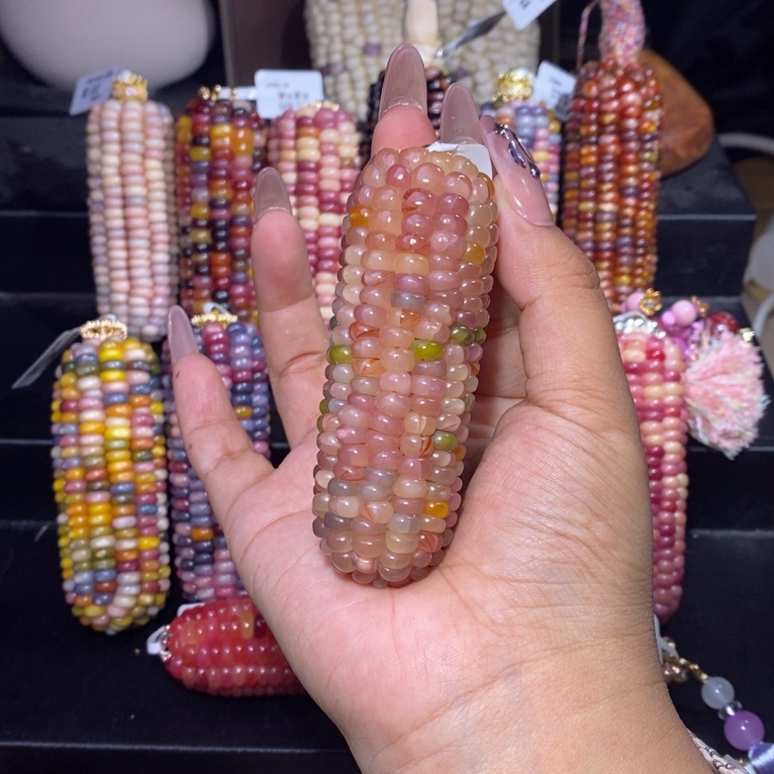 玉S*S文玩玉米高货粉绿透