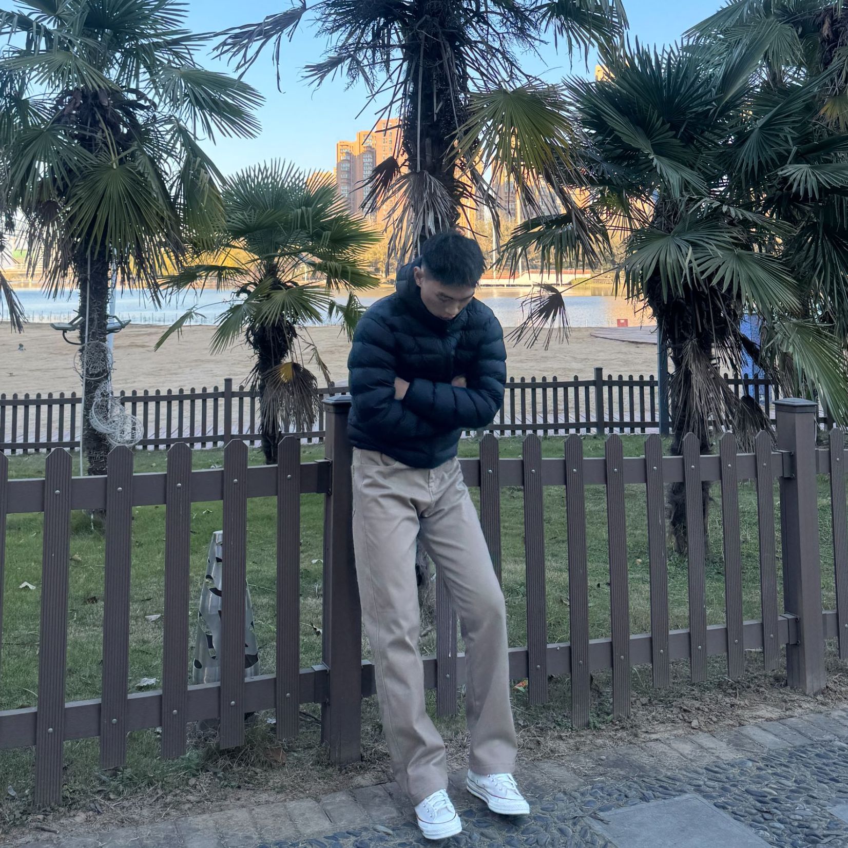 【D哥】2.0加绒款休闲牛仔裤百搭纯色修身显瘦户外长裤运动男士裤