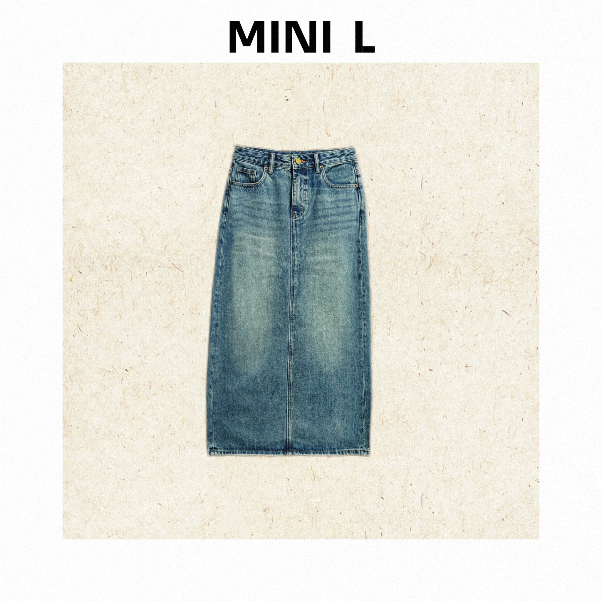 [MINI L]“再塑半裙”美人筋骨线条水洗牛仔半裙22593