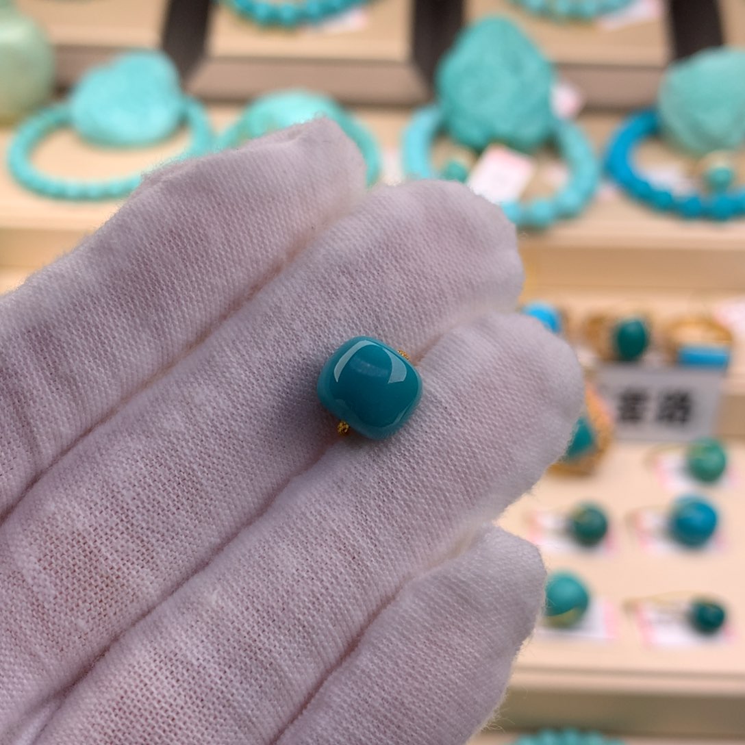 绿松石珠宝奇石未镶嵌9.5×8.2