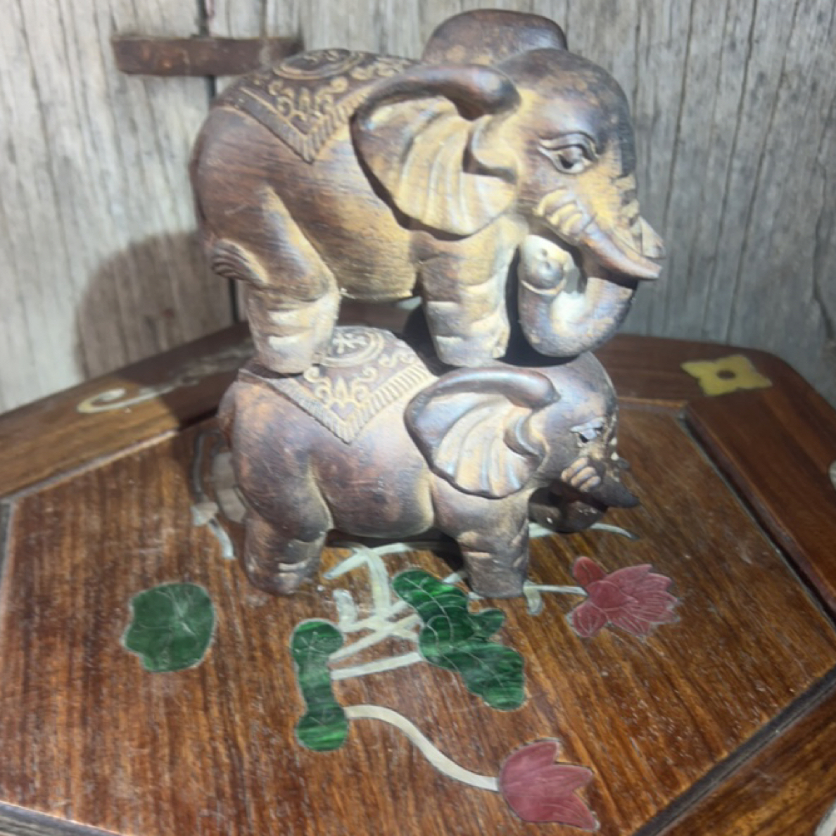 福利木摆件复古工艺象