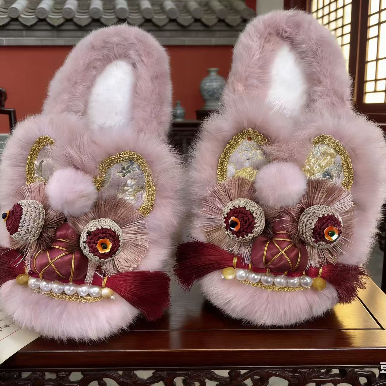 三十月棉鞋手工非遗虎头鞋女成人加绒加厚布鞋女款平底传统民族风