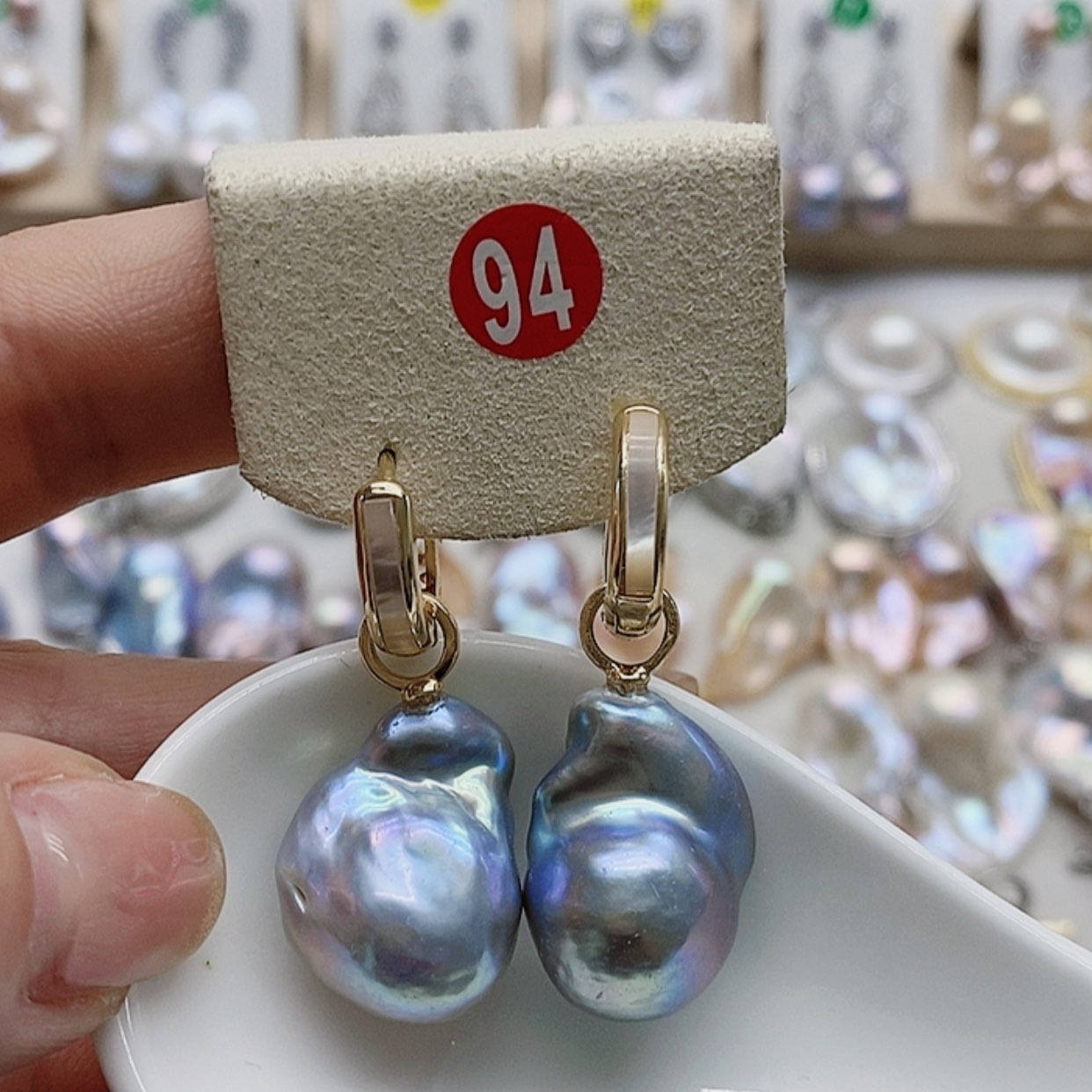 【闪购商品】淡水珍珠耳饰银S925镶嵌